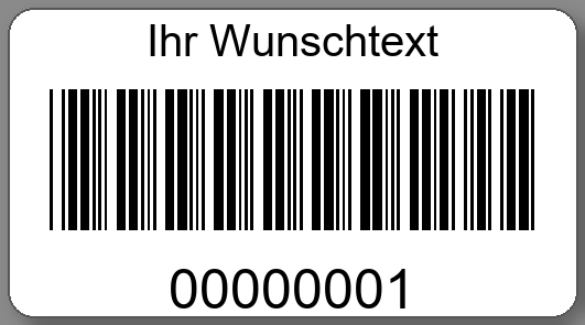 Inventaretiketten 45x25mm PE-Etiketten weiß Ihr Wunschtext