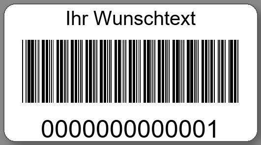 Inventaretiketten 45x25mm PE-Etiketten weiß Ihr Wunschtext
