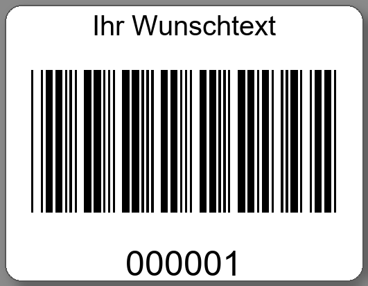 Inventaretiketten 45x35mm PE-Etiketten weiß Ihr Wunschtext