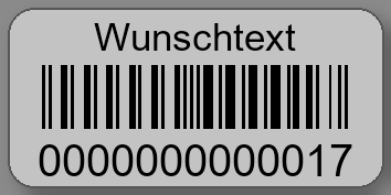 Warenetiketten 30x15mm PET-Etiketten silber matt Ihr Wunschtext