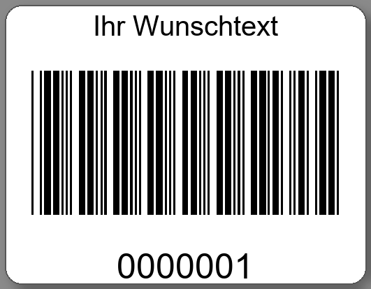 Inventaretiketten 45x35mm PE-Etiketten weiß Ihr Wunschtext