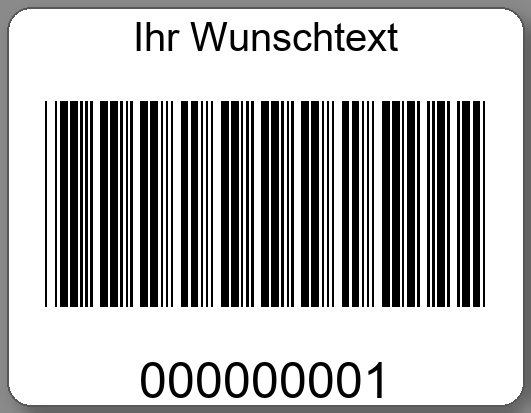 Inventaretiketten 45x35mm PE-Etiketten weiß Ihr Wunschtext