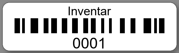 Inventaretiketten 50x15mm PE-Etiketten weiß Inventar