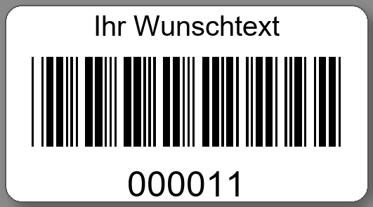 Inventaretiketten 45x25mm PE-Etiketten weiß Ihr Wunschtext