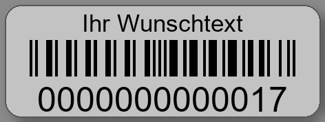 Warenetiketten 40x15mm PET-Etiketten silber matt Ihr Wunschtext