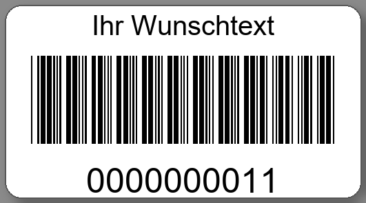 Inventaretiketten 45x25mm PE-Etiketten weiß Ihr Wunschtext