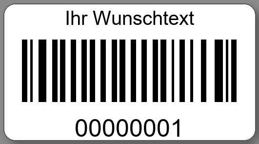Inventaretiketten 45x25mm PE-Etiketten weiß Ihr Wunschtext