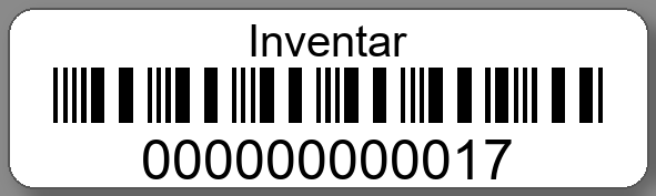 Inventaretiketten 50x15mm PE-Etiketten weiß Inventar