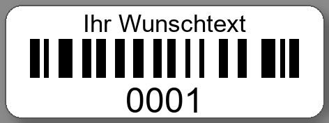 Prüfetiketten 40x15mm PE-Etiketten weiß Ihr Wunschtext