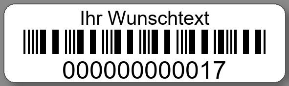 Inventaretiketten 50x15mm PE-Etiketten weiß Ihr Wunschtext