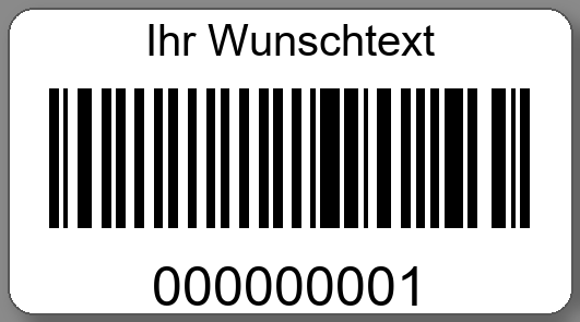 Inventaretiketten 45x25mm PE-Etiketten weiß Ihr Wunschtext