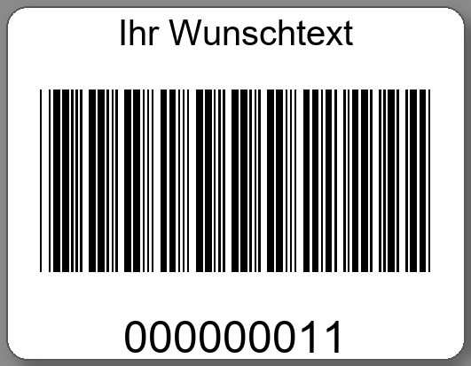 Inventaretiketten 45x35mm PE-Etiketten weiß Ihr Wunschtext